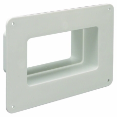 Kołnierz ścienny wpustowy Vents 120 x 60 mm biały