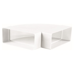 Kolanko poziome Vents 204 x 60 mm 90 stopni białe