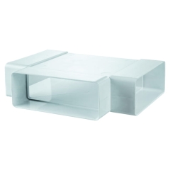 Trójnik poziomy Vents 204 x 60 mm biały