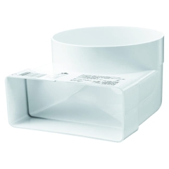 Kolanko Włącznikowe Vents 204 x 60 mm 125 mm białe