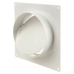 Zawór zwrotny z kołnierzem Vents 125 mm biały
