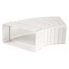 Kolanko poziome wielokątne Vents 204 x 60 mm białe