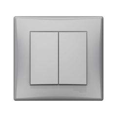 Włącznik podwójny Schneider Electric Sedna aluminium