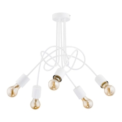 Lampa wisząca Tango 5 x 60 W E27 biała