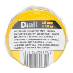 Taśma izolacyjna Diall PCV 19 mm x 10 m żółto-zielona