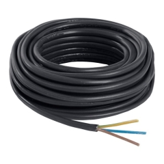Kabel zasilający H05VVF 3 x 1,5 mm2 5 m czarny