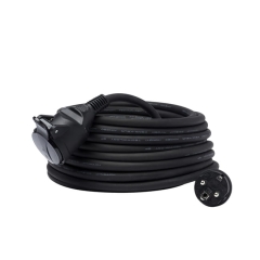 Przedłużacz ogrodowy Diall gumowy czarny 3 x 1,5 mm2 10 m