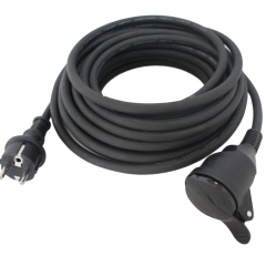 Przedłużacz ogrodowy Diall gumowy czarny 3 x 1,5 mm2 20 m