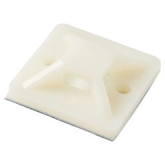 Uchwyty kablowe samoprzylepne 25 x 25 mm białe 25 szt.