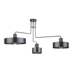 Lampa wisząca Vasco 3 x 60 W E27 czarna