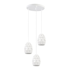 Lampa wisząca Harley 3 x 40W E27 biały