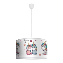 Lampa wisząca E27 jednorożec