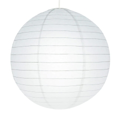 Abażur papierowy GoodHome Raqis 58 cm biały