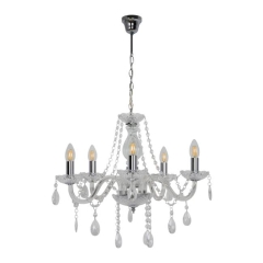 Lampa wisząca GoodHome Gacruz 5-punktowa E14 chrom