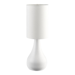 Lampa stołowa GoodHome Tertrez 1-punktowa E14 biała