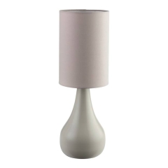 Lampa stołowa GoodHome Tertrez 1-punktowa E14 szara