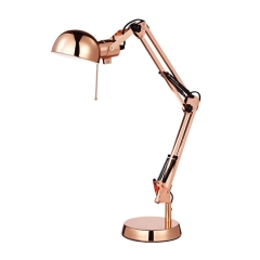Lampa biurkowa GoodHome Bakossi 1-punktowa E14 miedź