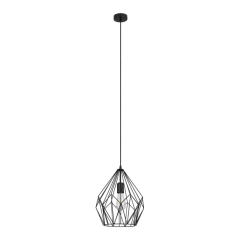 Lampa wisząca GoodHome Phobeto 1-punktowa E27 czarna