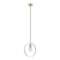 Lampa wisząca GoodHome Kaitains 1-punktowa E27 28 cm złota