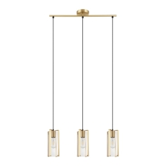 Lampa wisząca GoodHome Saiphi 3-punktowa E27 złota