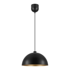 Lampa wisząca GoodHome Songor 1-punktowa E27 38 cm czarna