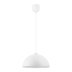 Lampa wisząca GoodHome Songor 1-punktowa E27 58 cm biała