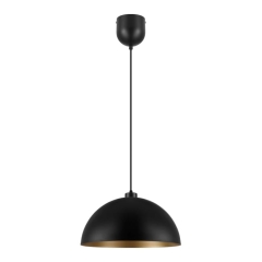Lampa wisząca GoodHome Songor 1-punktowa E27 58 cm czarna