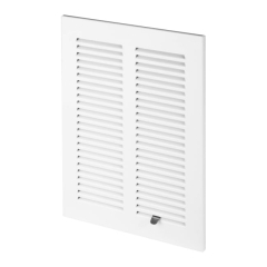 Kratka dekoracyjna metalowa 14 x 21 cm z żaluzją biała