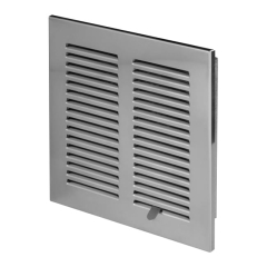 Kratka dekoracyjna metalowa 14 x 14 cm z żaluzją stal nierdzewna