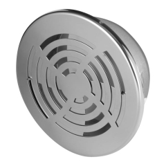 Kratka dekoracyjna metalowa fi 10 cm z żaluzją stal nierdzewna