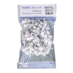Uchwyty kablowe płaskie 3x2,5mm białe 100szt
