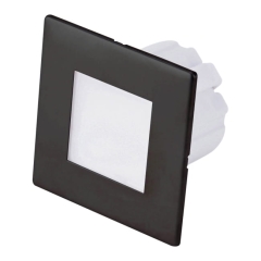 Lampa schodowa LED DPM 1,2 W 4000 K IP20 kwadratowa czarny mat
