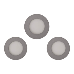 Oczka okrągłe LED Colours Maia 210 lm srebrne 3 szt.