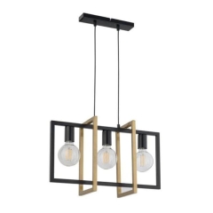 Lampa wisząca Eden 3-punktowa czarna/złota