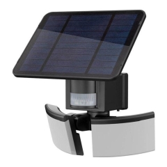 Naświetlacz solarny z czujnikiem ruchu 800 lm z 2 głowicami czarny