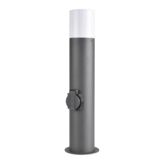 Lampa ogrodowa Goldlux Dallas 1 x E27 IP44 z gniazdem grafitowa