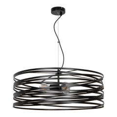 Lampa wisząca GoodHome Gabon 3-punktowa E27 czarny mat