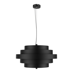 Lampa wisząca GoodHome Euboea 1-punktowa E27 czarny mat