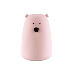 Lampka nocna Goldlux Miś RGB USB różowa