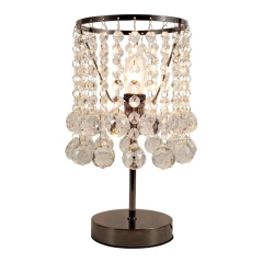 Lampa stołowa London Crys 1-punktowa E14 czarna
