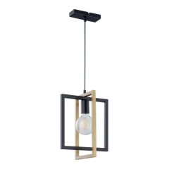 Lampa wisząca Eden 1-punktowa E27 czarna / złota