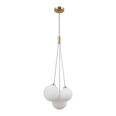 Lampa wisząca Italux Perlos 3-punktowa G9 złota