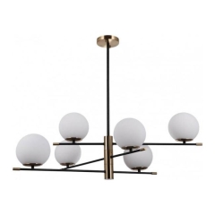 Lampa wisząca Italux Stelia 6-punktowa E14 mosiądz