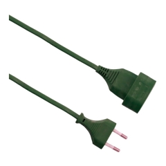 Przedłużacz choinkowy Elgotech 2 x 1 mm2 zielony 3 m