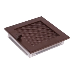 Kratka kominkowa stara miedź z żaluzją 17 x 17 cm
