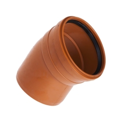 Kolano kanalizacyjne Pipelife 30° 160 mm pomarańczowe