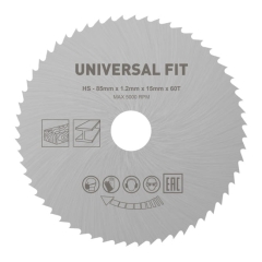 Tarcza do miniszlifierki Universal fit fi 85 x 15 mm 60T OUTLET