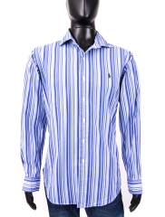 *Ralph Lauren Mens Shirt Tailored Stripes Blues L