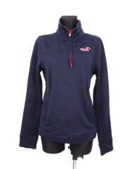 Hollister Mens Sweathshirt Zip-Up Black size M