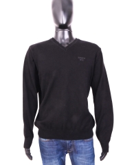 *Schott N.Y.C. Mens Sweater V-Neck Black size XL